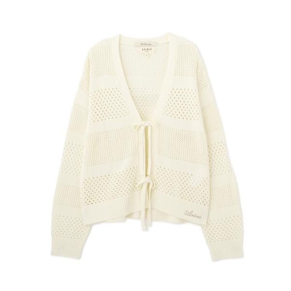 アヴィレックス（AVIREX）/《直営店限定》MACRAME RIBBON KNIT CARDIGAN／マクラメリボンニットカーディ