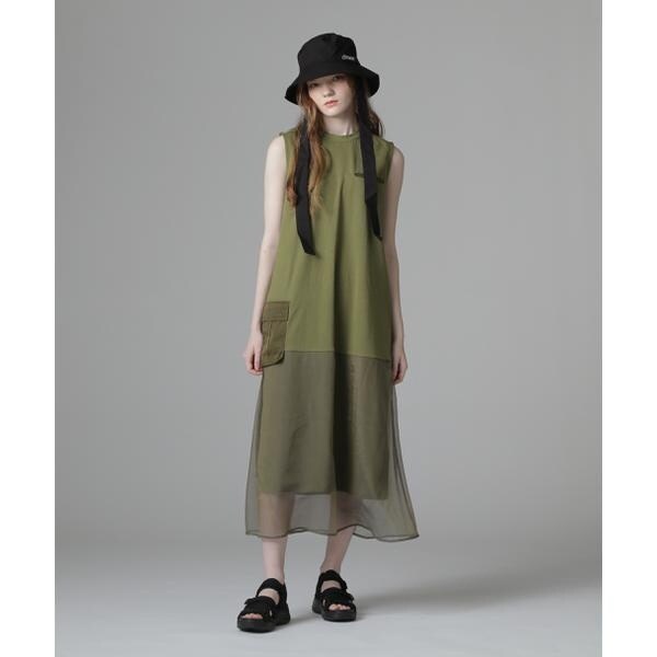 アヴィレックス（AVIREX）/《直営店限定》SLEEVELESS MILITARY ONEPIECE／スリーブレス ミリタリーワン