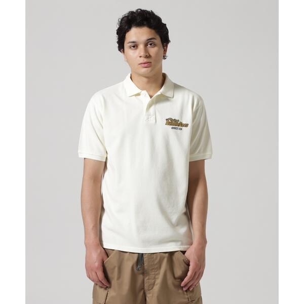アヴィレックス（AVIREX）/《直営店限定》FADE WASH EMB POLO ”BUMBLE BEE” ／ フェイドウォッシュ