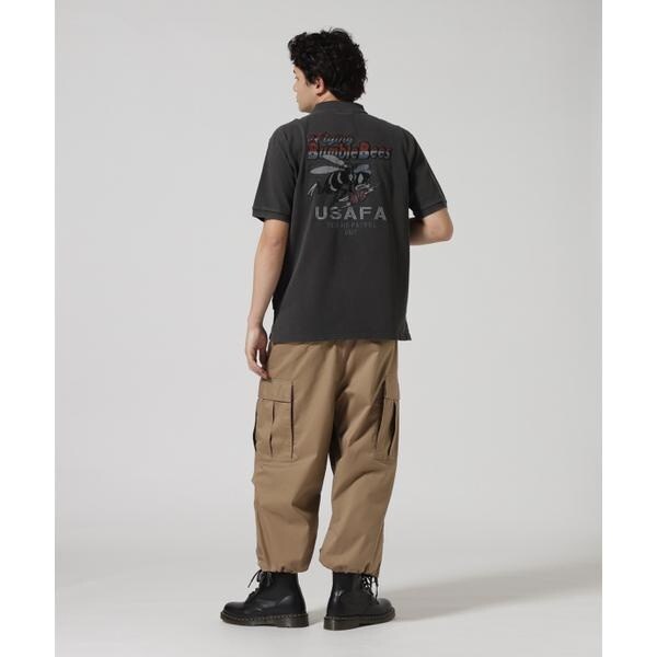 アヴィレックス（AVIREX）/《直営店限定》FADE WASH EMB POLO ”BUMBLE BEE” ／ フェイドウォッシュ