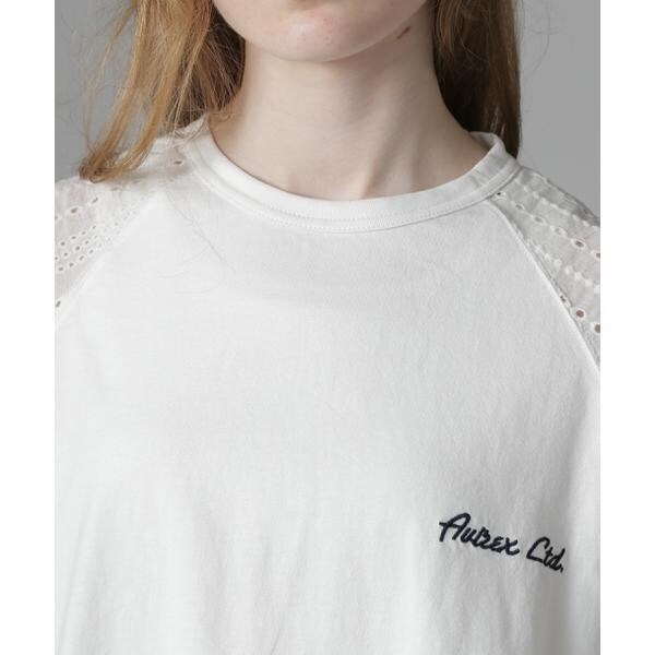 アヴィレックス（AVIREX）/《WEB LIMITED Belle LINE》LACE NUMBERING T−SHIRT／レース