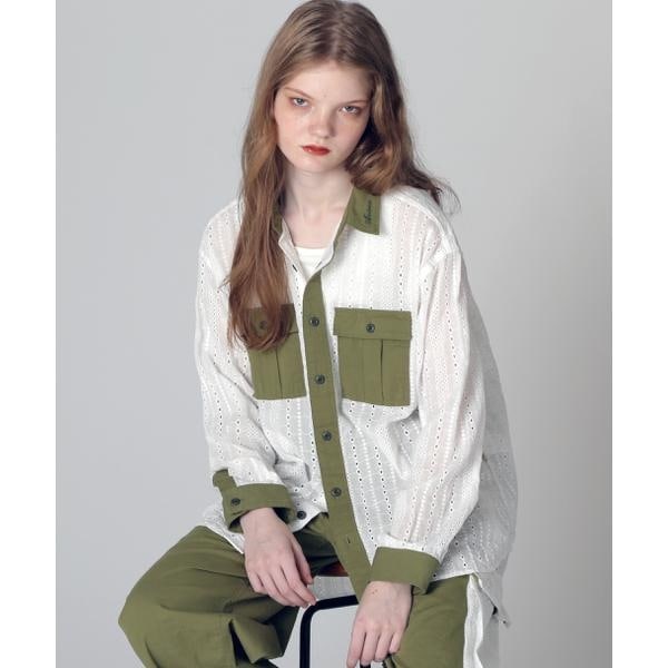 アヴィレックス（AVIREX）/《WEB LIMITED Belle LINE》LACE SHIRT／レースシャツ