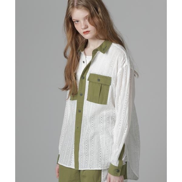 アヴィレックス（AVIREX）/《WEB LIMITED Belle LINE》LACE SHIRT／レースシャツ