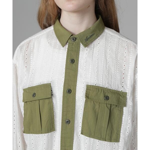 アヴィレックス（AVIREX）/《WEB LIMITED Belle LINE》LACE SHIRT／レースシャツ