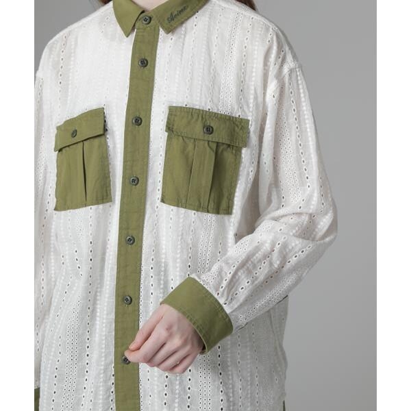 アヴィレックス（AVIREX）/《WEB LIMITED Belle LINE》LACE SHIRT／レースシャツ