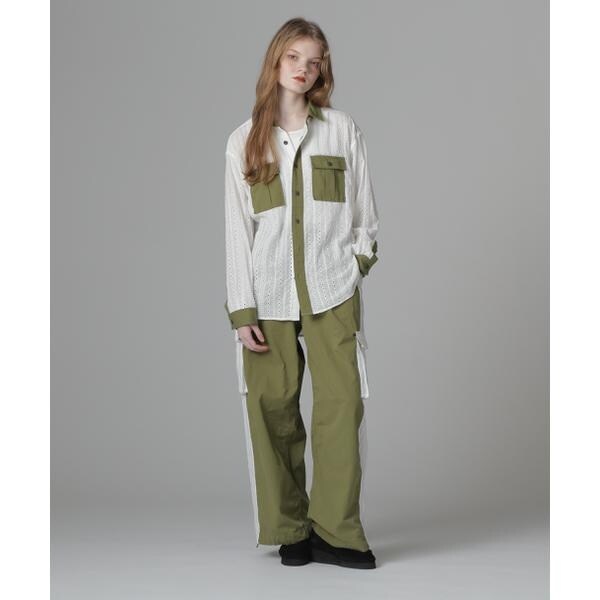 アヴィレックス（AVIREX）/《WEB LIMITED Belle LINE》LACE CARGO PANTS／レースカーゴパンツ