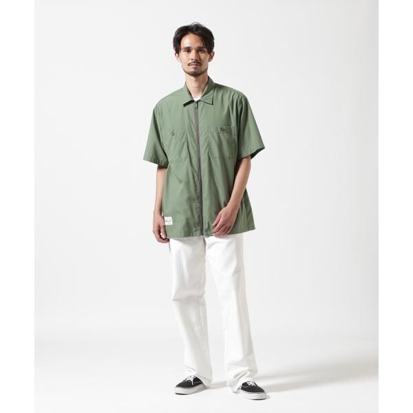 アヴィレックス（AVIREX）/《WEB&限定》ZIP UP WORK SHIRT ”25” ／ ジップアップ ワーク半袖