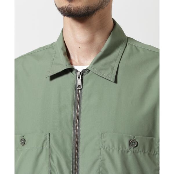 アヴィレックス（AVIREX）/《WEB&限定》ZIP UP WORK SHIRT ”25” ／ ジップアップ ワーク半袖