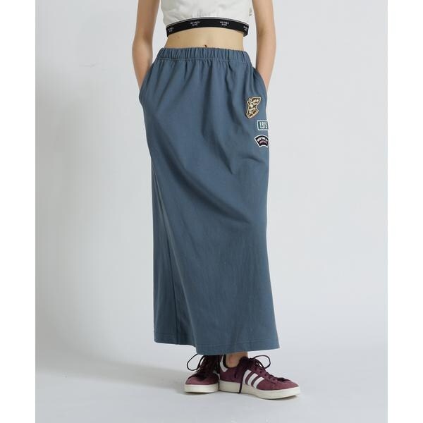 アヴィレックス（AVIREX）/《WEB&限定》JERSEY SKIRT PATCHED／ジャージ スカート パッチ