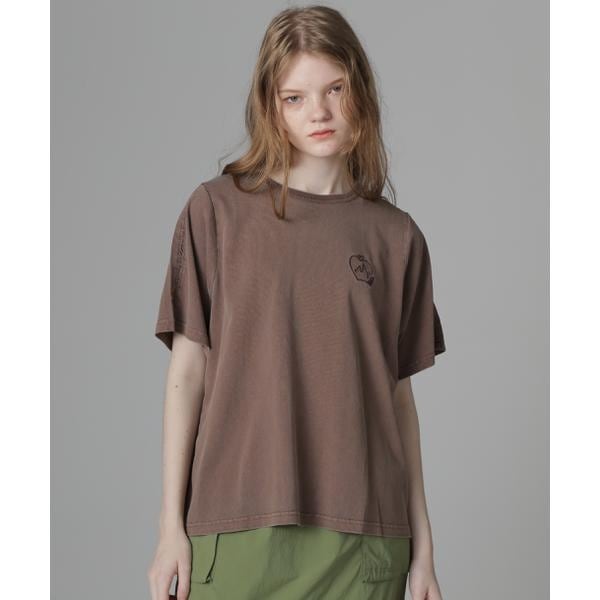 アヴィレックス（AVIREX）/《直営店限定》LACE DETAILS EMBROIDERY T−SHIRT／レースディテール刺繍T