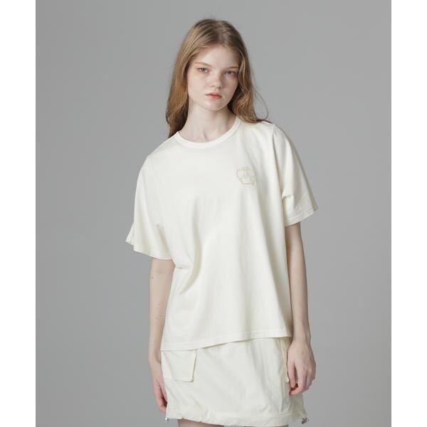 アヴィレックス（AVIREX）/《直営店限定》LACE DETAILS EMBROIDERY T−SHIRT／レースディテール刺繍T