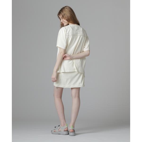 アヴィレックス（AVIREX）/《直営店限定》LACE DETAILS EMBROIDERY T−SHIRT／レースディテール刺繍T