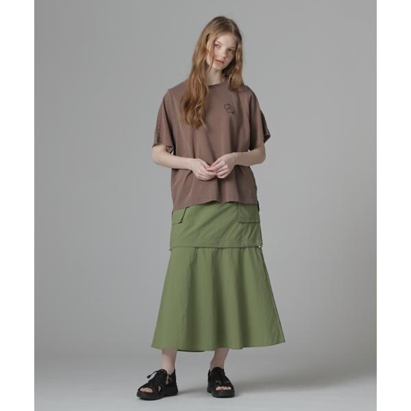 アヴィレックス（AVIREX）/《直営店限定》LACE DETAILS EMBROIDERY T−SHIRT／レースディテール刺繍T