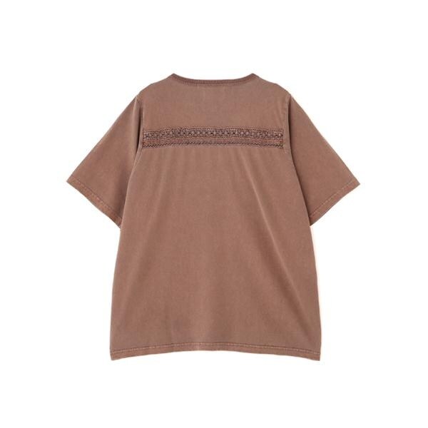 アヴィレックス（AVIREX）/《直営店限定》LACE DETAILS EMBROIDERY T−SHIRT／レースディテール刺繍T