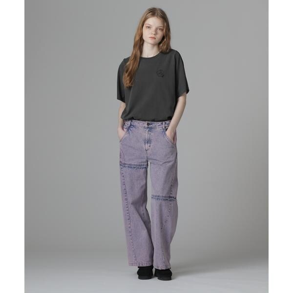 アヴィレックス（AVIREX）/《直営店限定》LACE DETAILS EMBROIDERY T−SHIRT／レースディテール刺繍T