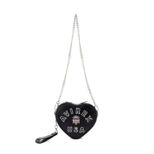 アヴィレックス（AVIREX）/《直営店限定》VARSITY HEART CHAIN BAG／バーシティーハートチェーンバッグ