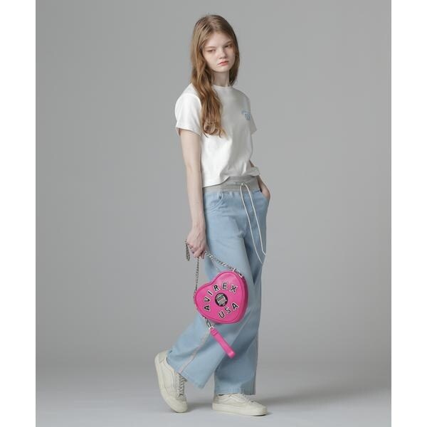 アヴィレックス（AVIREX）/《直営店限定》VARSITY HEART CHAIN BAG／バーシティーハートチェーンバッグ