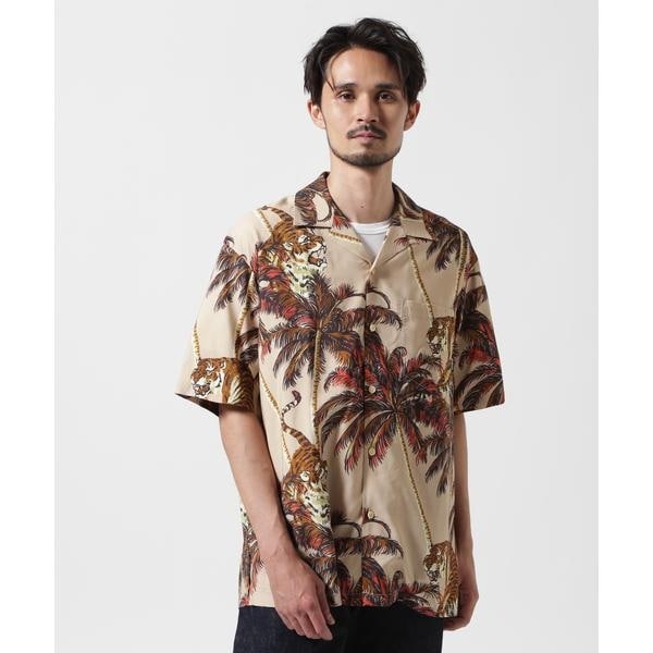 アヴィレックス（AVIREX）/ALOHA SHIRT ”TIGER & PALM TREE” ／ アロハシャツ ”タイガー＆ パー