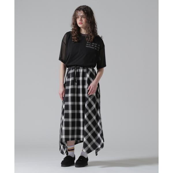 アヴィレックス（AVIREX）/《WOMAN／直営店限定》SHEER LAYERED PRINT T−SHIRT／シアーレイヤード