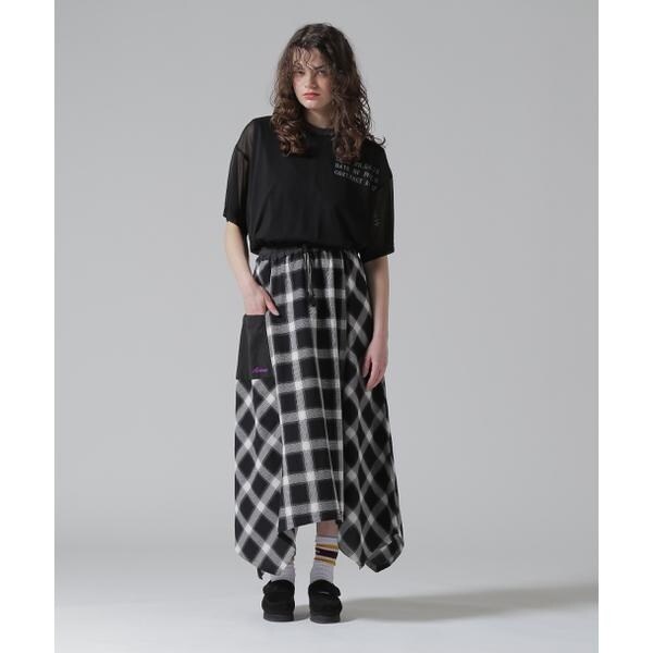 アヴィレックス（AVIREX）/《WOMAN／直営店限定》SHEER LAYERED PRINT T−SHIRT／シアーレイヤード