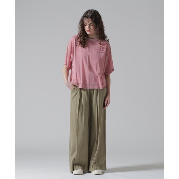 アヴィレックス（AVIREX）/《WOMAN／直営店限定》SHEER LAYERED PRINT T−SHIRT／シアーレイヤード