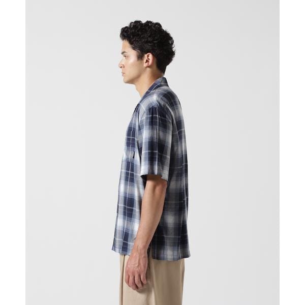 アヴィレックス（AVIREX）/ONE POINT OMBRE CHECK SHIRT ／ 半袖 ワンポイント オンブレチェックシャ_8