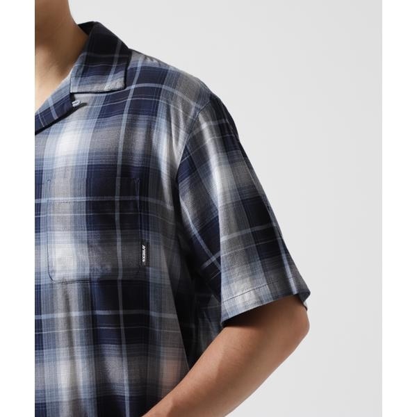 アヴィレックス（AVIREX）/ONE POINT OMBRE CHECK SHIRT ／ 半袖 ワンポイント オンブレチェックシャ_11