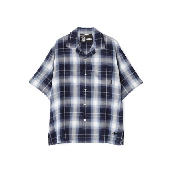 アヴィレックス（AVIREX）/ONE POINT OMBRE CHECK SHIRT ／ 半袖 ワンポイント オンブレチェックシャ_13