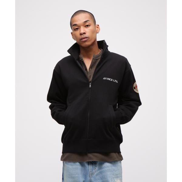 アヴィレックス（AVIREX）/《直営店限定》CAMP LEJEUNE PATCHED STAND ZIP SWEAT