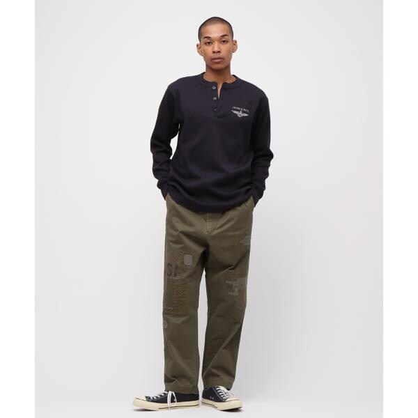 アヴィレックス（AVIREX）/《直営店限定》HONEYCOMB WAFFLE HENRY NECK NAVAL T−SHIRT