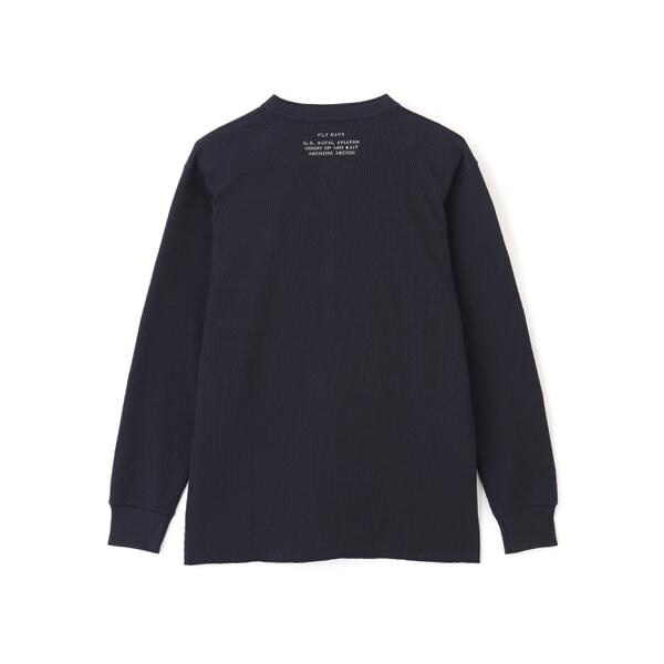 アヴィレックス（AVIREX）/《直営店限定》HONEYCOMB WAFFLE HENRY NECK NAVAL T−SHIRT