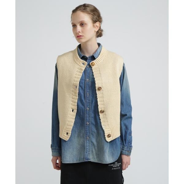 アヴィレックス（AVIREX）/《WOMAN／直営店限定》PATTERN KINT VEST／パターンニットベスト