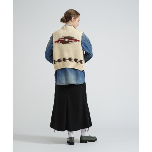 アヴィレックス（AVIREX）/《WOMAN／直営店限定》PATTERN KINT VEST／パターンニットベスト