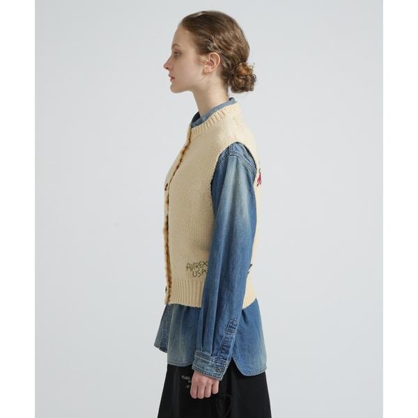 アヴィレックス（AVIREX）/《WOMAN／直営店限定》PATTERN KINT VEST／パターンニットベスト