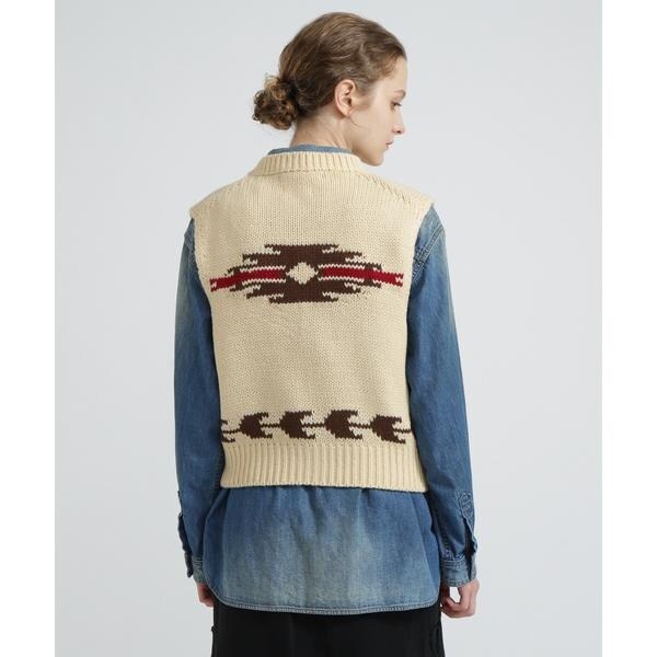 アヴィレックス（AVIREX）/《WOMAN／直営店限定》PATTERN KINT VEST／パターンニットベスト