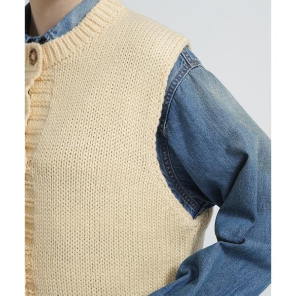 アヴィレックス（AVIREX）/《WOMAN／直営店限定》PATTERN KINT VEST／パターンニットベスト