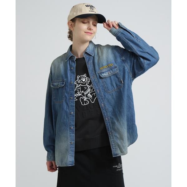 アヴィレックス（AVIREX）/《WOMAN／取扱店限定アイテム》EMB DENIM SHIRT HAYDEN VALLEY
