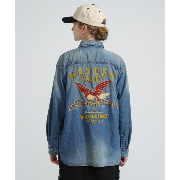 アヴィレックス（AVIREX）/《WOMAN／取扱店限定アイテム》EMB DENIM SHIRT HAYDEN VALLEY