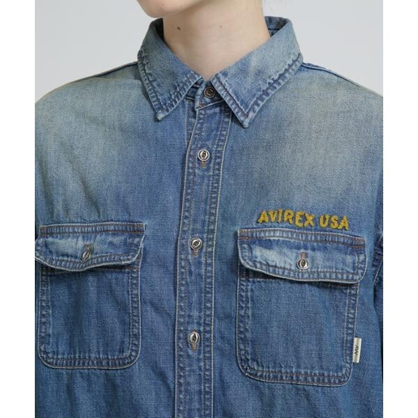 アヴィレックス（AVIREX）/《WOMAN／取扱店限定アイテム》EMB DENIM SHIRT HAYDEN VALLEY