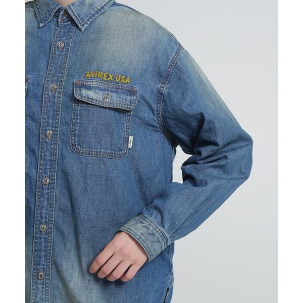 アヴィレックス（AVIREX）/《WOMAN／取扱店限定アイテム》EMB DENIM SHIRT HAYDEN VALLEY