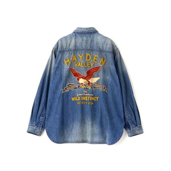 アヴィレックス（AVIREX）/《WOMAN／取扱店限定アイテム》EMB DENIM SHIRT HAYDEN VALLEY
