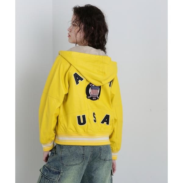 アヴィレックス（AVIREX）/《WOMAN》SIGNATURE HOODED LEATHER