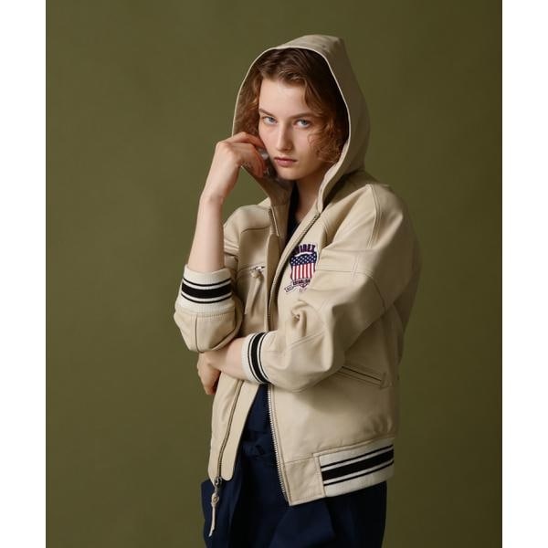 アヴィレックス（AVIREX）/《WOMAN》SIGNATURE HOODED LEATHER