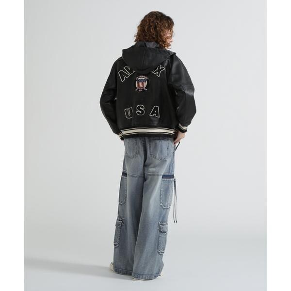 アヴィレックス（AVIREX）/《WOMAN》SIGNATURE HOODED LEATHER