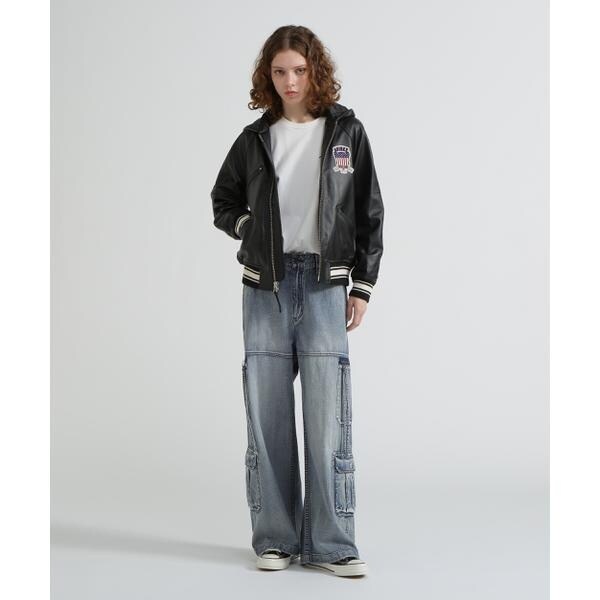 アヴィレックス（AVIREX）/《WOMAN》SIGNATURE HOODED LEATHER