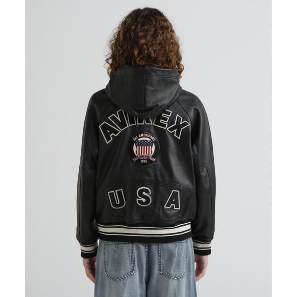 アヴィレックス（AVIREX）/《WOMAN》SIGNATURE HOODED LEATHER
