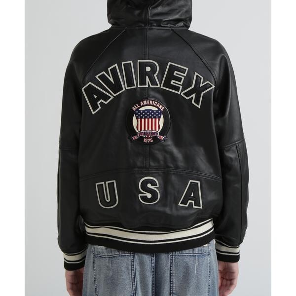 アヴィレックス（AVIREX）/《WOMAN》SIGNATURE HOODED LEATHER