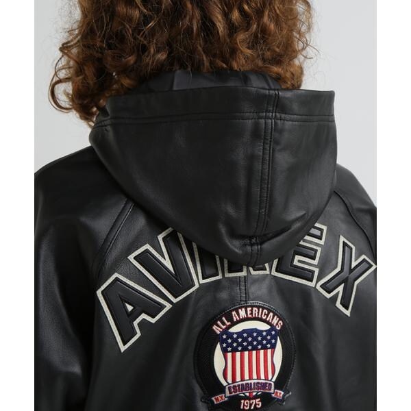 アヴィレックス（AVIREX）/《WOMAN》SIGNATURE HOODED LEATHER