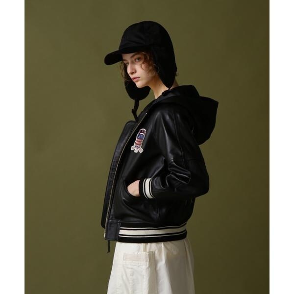 アヴィレックス（AVIREX）/《WOMAN》SIGNATURE HOODED LEATHER