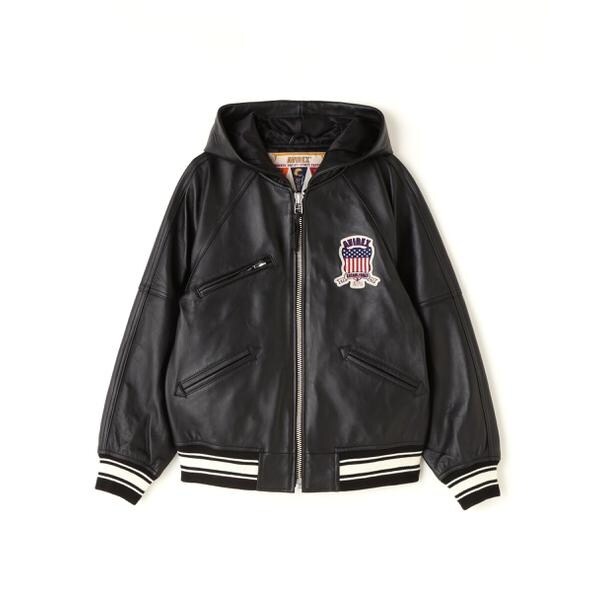 アヴィレックス（AVIREX）/《WOMAN》SIGNATURE HOODED LEATHER